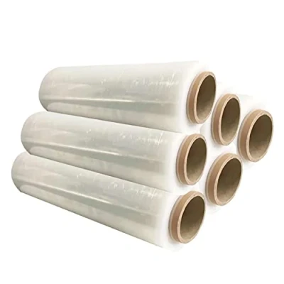 Image of Pallet Stretch Shrink Wrap Cling Film 20mu Thick Heavy Duty Strong Clear Packaging for Industrial, Luggage Furniture Wrapping Roll (400mm x 250m, Clear, 6)