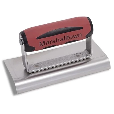 Image of MARSHALLTOWN Curved Concrete Edger, 6 x 3 Stainless Steel Blade, 5/8 Lip 1/2 Radius, Made in The USA, 121SSD
