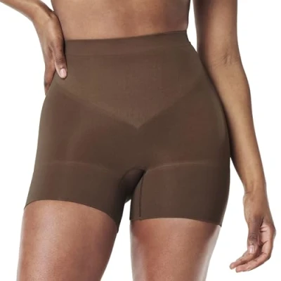 Image of SPANX Women&#039;s Power Shorty Thigh Shapewear, Chestnut Brown, S
