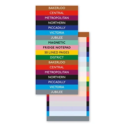 Image of London Underground Magnetic Fridge Shopping To Do List Notepad (10 x 21 cm)