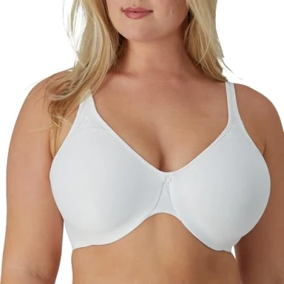 Image of Bali Womens Passion for Comfort Minimizer Bra, Full Coverage Underwire Seamless Cups, White, 36D