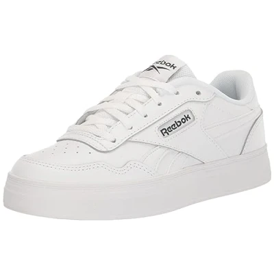Image of Reebok Women&#039;s Court Advance Bold Sneaker, Footwear White/Footwear White/Core Black, 8.5