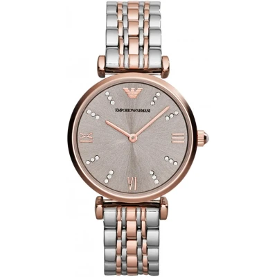 Image of Emporio Armani Watch for Women, Two Hand Movement, 31 mm Rose Gold Stainless Steel Case with a Strap, AR1840