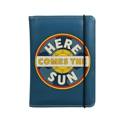 Image of Half Moon Bay Here Comes the Sun Beatles Multicolor 4 x 6 Inch Polyurethane Leather Passport Travel Wallet, Multicolor, Inch,