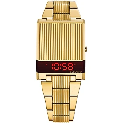 Image of Bulova Men Digital Quartz Watch with Stainless Steel Strap 97C110