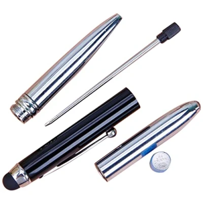 Image of LED Pen SUPERTOOL Torch Ballpoint 3 in1 Pen/Stylus/LED Light， Powered Ink Penlights with Extra Refill and Batteries for Night Write (1 Pack)