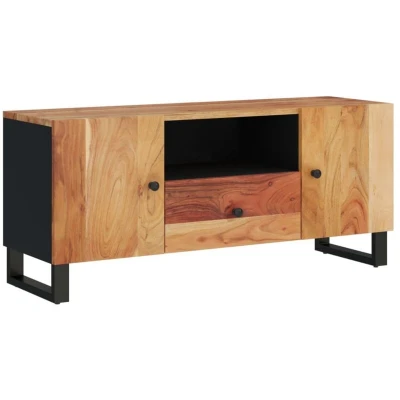 Image of vidaXL TV Cabinet 105x33.5x46 cm Solid Wood Acacia&amp;Engineered
