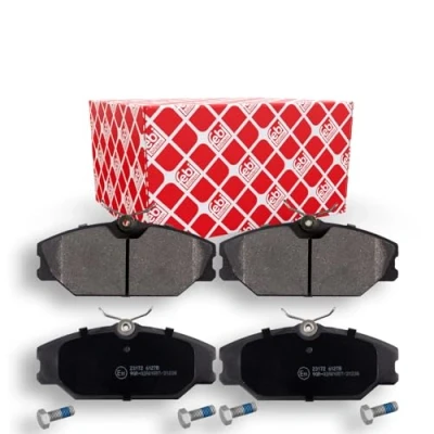 Image of 410604441R, 410607125R, 7701206379, 7701206379S, 7701209380 Brake pad set FEBI BILSTEIN 16429 Front Axle excl. wear warning contact with screw