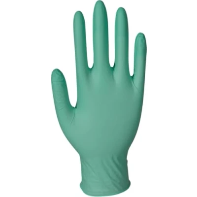 Image of Abena Green Disposable Powder Free Nitrile Gloves Small Pack of 100 These Can Be Used As Medical Gloves, Food Safe Hair Dye and More