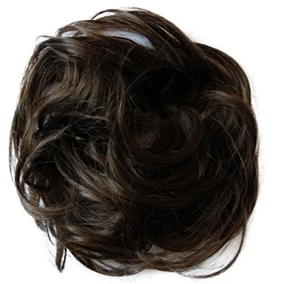 Image of CAISHA Synthetic Fiber Hairpiece Scrunchie Scrunchy Updo Slightly Wavy Brown G4B