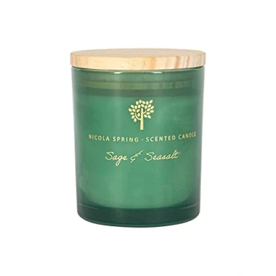 Image of 130g Sage &amp; Seasalt Soy Wax Scented Candle By Nicola Spring