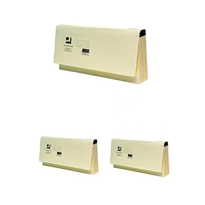 Image of Home Filing, Folders &amp; Archiving See All in Expanding Files Q Connect File Foolscap A Z Manilla KF22001 (Pack of 3)