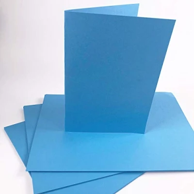 Image of A4 Vibrant Blue Card 50 Sheets 160gsm Coloured Printer Photocopier