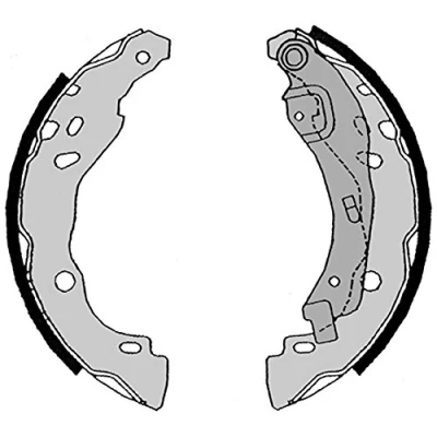 Image of D40601HD3C, D40601HD3D, D40601HD3E Brake Shoes LPR 08630 203,2mm 39mm RENAULT: CLIO 4, 2, DACIA: Sandero I, LOGAN MCV 2