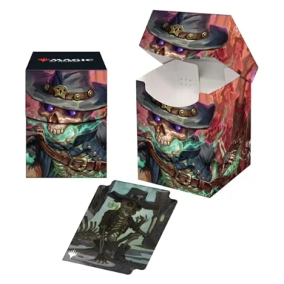 Image of Ultra Pro Outlaws of Thunder Junction 100+ deck Box® Ft. Tinybones for Magic: The Gathering, TCG collectible gaming accessory protective card holder