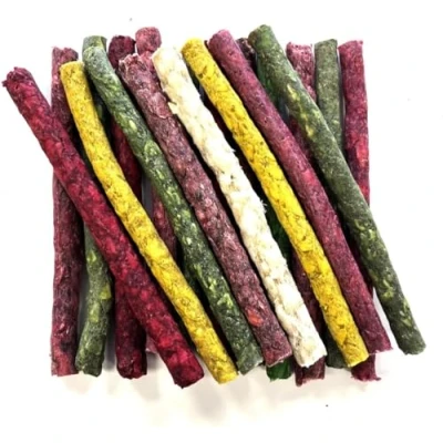 Image of 20 Assorted Munchy Rolls 5 inch x 9/10mm High Protein Dog Chews Treats SLD