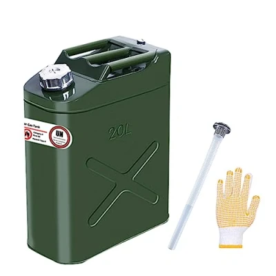 Image of Zemoeng 20L Metal Jerry Can Petrol with Flexible Spout for Diesel, UN Approved Fuel