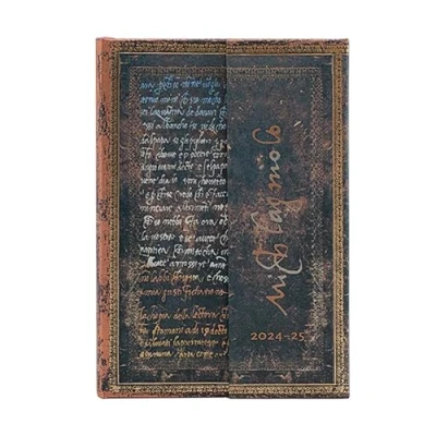 Image of Paperblanks Michelangelo 18 Month Calendar 2025 Handwriting Mini Horizontal Folding Envelope