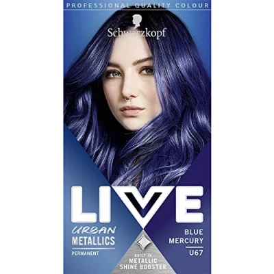 Image of Schwarzkopf LIVE Blue Mercury U67 Permanent Hair Dye