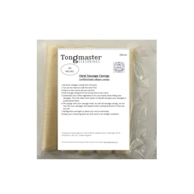 Image of 26mm Halal Collagen Edible Sausage Skins Casings 5 Pack 200ft Long Length (Each Will Fill Approximately 55lb/20kg)