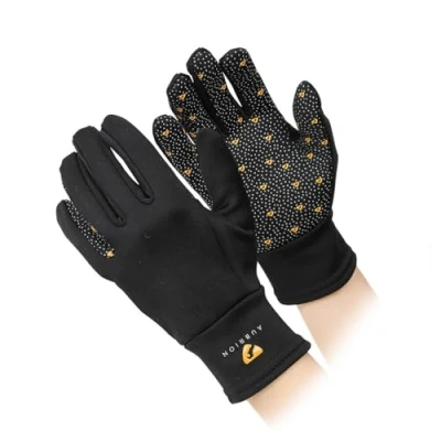 Image of Shires Aubrion Patterson Winter Gloves in Black Ladies X Small,