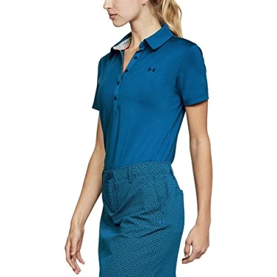 Image of Under Armour Women Zinger Short Sleeve Polo Moroccan Blue, Medium