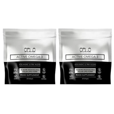 Image of Orlo Omega 3 Vegan Supplement Triple Strength Omega3s Plant Based DHA &amp; EPA Fatty Acids Algae Oil Sustainable Krill or Fish Alternative (120 Mini Softgels)