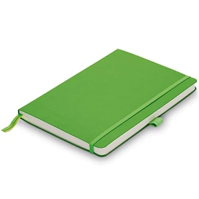 Image of Lamy Paper Softcover A6 Notebook 810 Format DIN (102 x 144 mm) in Green with Lining, 192 Pages and Elastic Closure Band