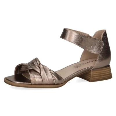 Image of CAPRICE Women&#039;s 9 28202 42 Heeled Sandal, Taupe Metallic, 7.5 UK