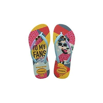 Image of Havaianas Flip Flop Girls Disney Cool Gold Yellow