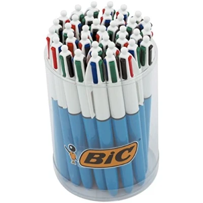 Image of BIC 4 Colours Original Ballpoint Pens Medium Point (1.0 mm) Pot of 36