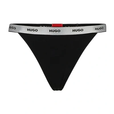 Image of HUGO Gift Thong 3 Units M Black