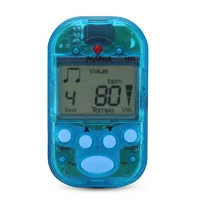 Image of Portable Mini Metronome Multi functional Clip On Digital Beat Tempo for Piano, Violin, Guitar, Trap Drum (Blue)