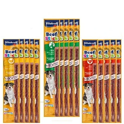 Image of KATIX Vitakrafts *NEW* SET OF MIXED VARIETY DOG BEEF STICKS SOFT MEATY TREAT