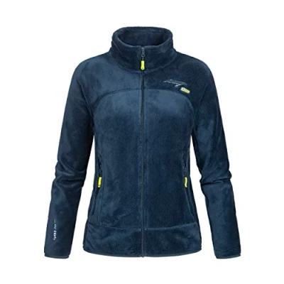 Image of Geographical Norway Upaline Lady Fleece Jacket Women Fine Warm Zip Autumn Winter Spring Women&#039;s Jackets Ladies Long Sleeve Sweater Fur Soft Outdoor Comfort (Navy XL)