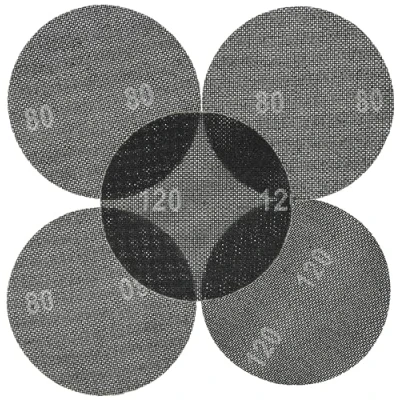 Image of kwb by Einhell 5 Piece Set of Grille Sandpaper Wall Processing System Accessories Diameter 180 mm 3x P80 and 2x P120 with Micro Velcro Adhesive, Suitable for TE DW