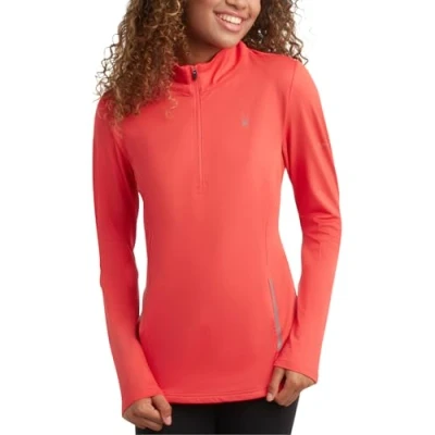 Image of Spyder Women’s Active Sweatshirt Lightweight Quarter Zip Stretch Knit Performance Sweatshirts for Women (Sizes: S XL), Cayenne, Large