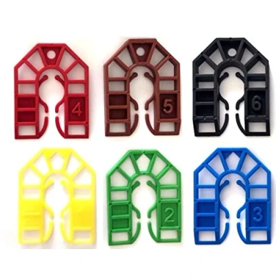 Image of 200 MIXED Plastic Small U Shims/Packers/Pails/Horseshoe/Wedge 55 x 43mm //////35 of each 1mm/2mm/3mm/4mm/5mm and 25 6mm///////