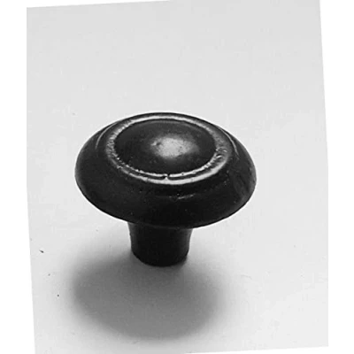 Image of Cabinet Drawer Wardrobe Pull Handle Black Cast Iron Knob 34mm