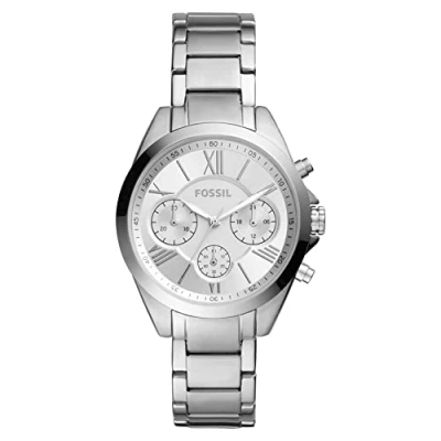 Image of Fossil Ladies Fashion Courier Silver Watch BQ3035, Silver, BQ3035 AMZUK