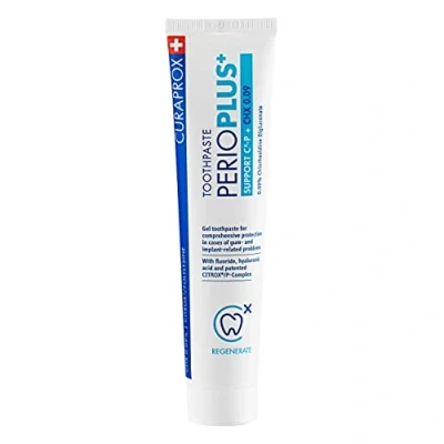 Image of Curaprox PerioPlus+ Support Toothpaste, 75ml Gum Disease &amp; Enamel Repair Toothpaste. SLS Free.