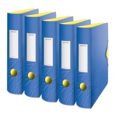 Image of Leitz 180 Active Urban Chic A4 Lever Arch File, Blue, Curved Spine 65mm Width, Elastic Fastening, Light polyfoam, Chic, 11170032