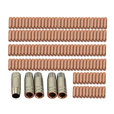 Image of RIVERWELD Conical Nozzle 145.0075 Contact Tip 140.0059 0.8mm M6 25mm Fit MB 15AK MB15 MIG MAG Co2 Welding Torch 145pcs