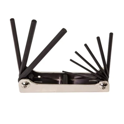 Image of Klein Tools 70591 Folding Hex Key Set, 9 Key, SAE Sizes