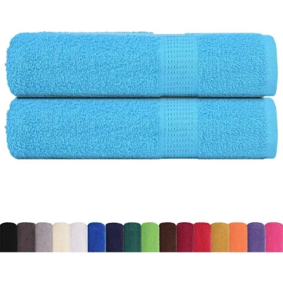 Image of vidaXL Hand Towels 2 pcs Turquoise 50x100 cm 360 gsm 100% Cotton
