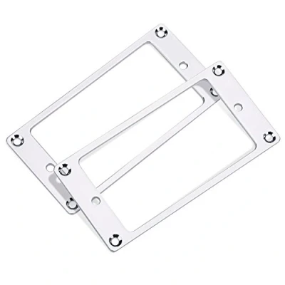 Image of 2Pcs Pickup Frame Mounting Rings Metal Humbucker Ring Electric Guitars Replacement Parts(Silver)