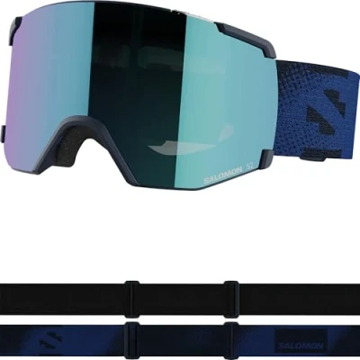 Image of Salomon S/view Unisex Goggles Ski Snowboarding, Extended field of vision, Visual acuity &amp; glare reduction, and No more fogging, Blue, One Size