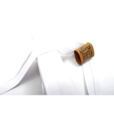Image of Trimz Poly Cotton Bias Binding, White, 25mm x 3m