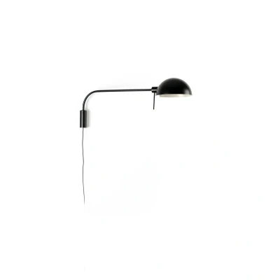 Image of Dominica Extra Large Dome Wall Lamp Matt Black