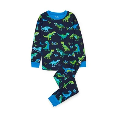 Image of Hatley Boy&#039;s Organic Cotton Long Sleeve Pyjama Set, Sharptooth Rex, 10 Years